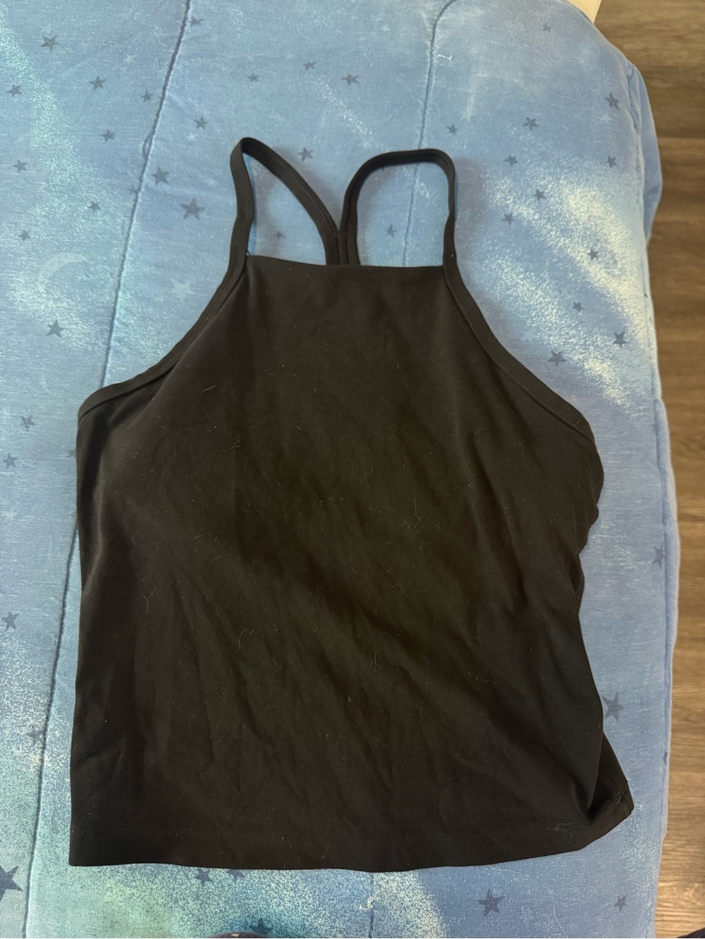 Aritzia Black High-Neck Halter Tank